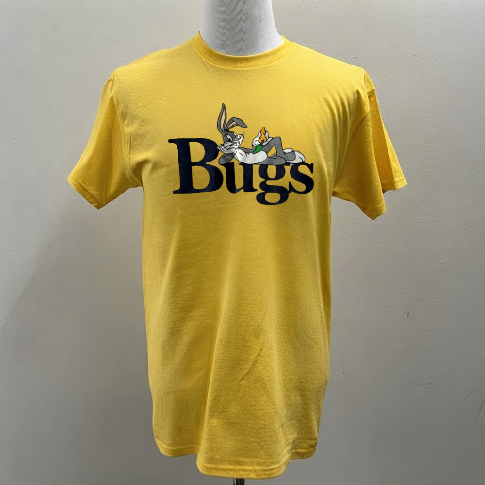 Bugs Bunny Looney Tunes Retro Classic Cartoon Yellow T-Shirt